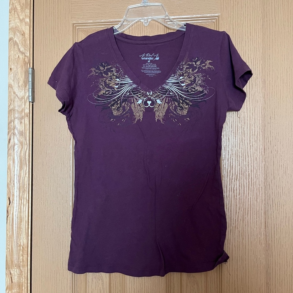 Affliction Women's Purple Graphic Tee